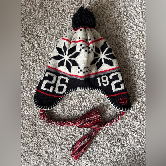 Detroit Red Wings NHL Unisex Winter Knit Beanie w/ Flaps, Tassel & Fleece Lined - Picture 2 of 6
